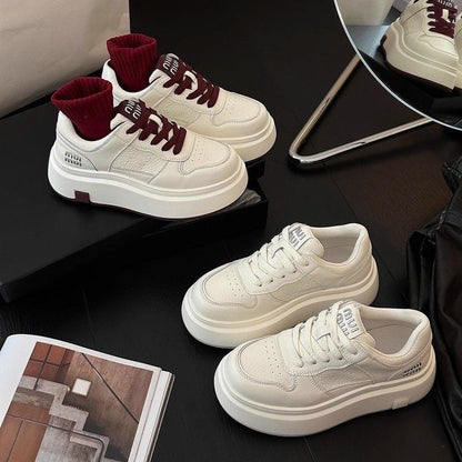 Damen Plattform Sneaker Rutschfeste Sohle Modisch