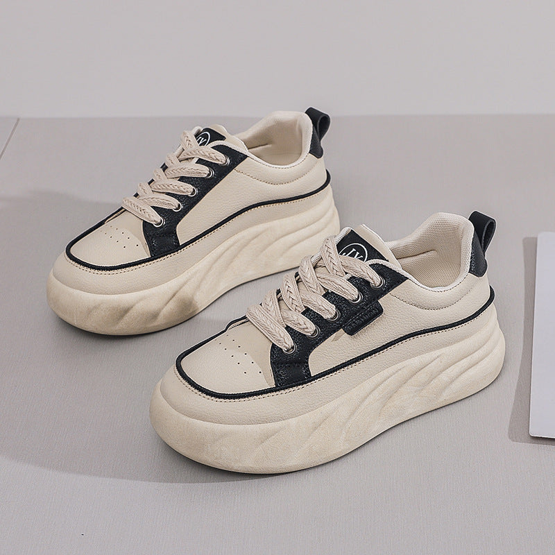 Damen Plateau Sneaker Sportlich Hochwertig