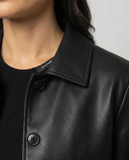 Damen Lederjacke Biker Style Kurz