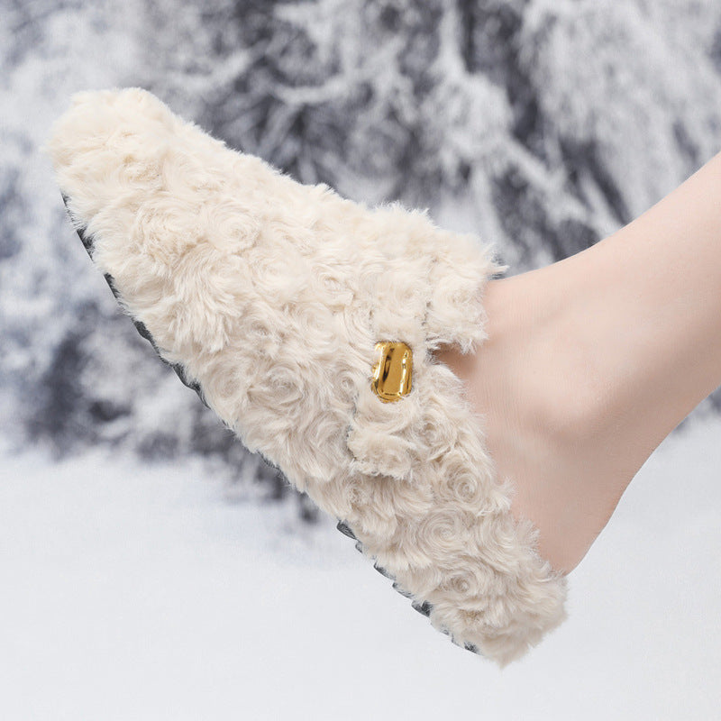 Damen Hausschuhe Flauschig Warm Weiches Futter