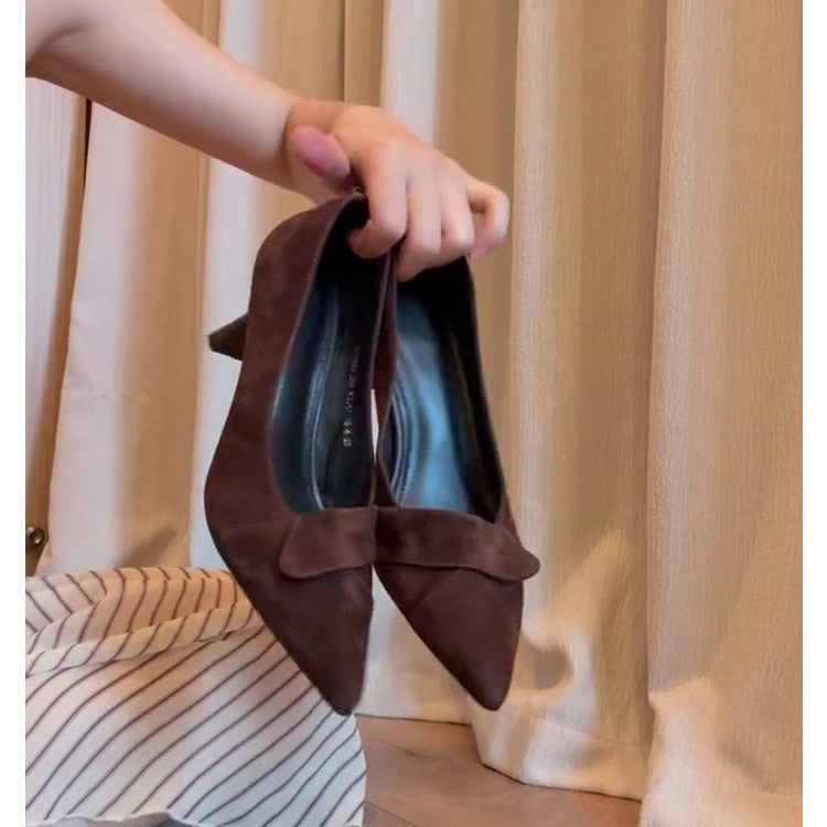 Damen High Heels Schleife Schwarz - Norvielle