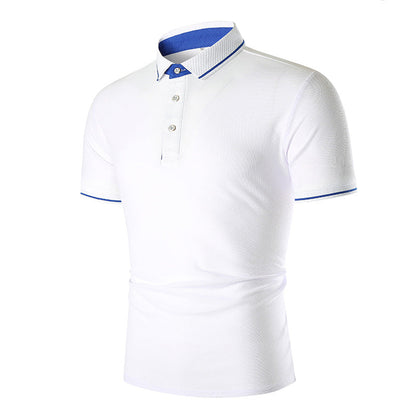 Herren Poloshirt Atmungsaktiv Kontrastkragen Modern