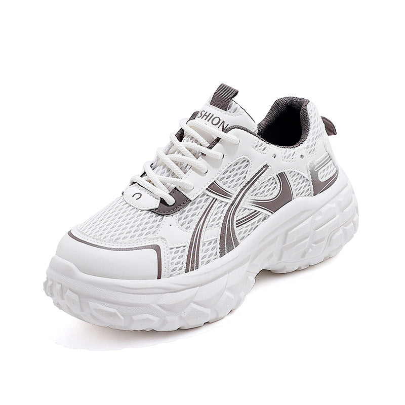 Damen Sneaker Sportlich Chunky Atmungsaktives Mesh Leicht
