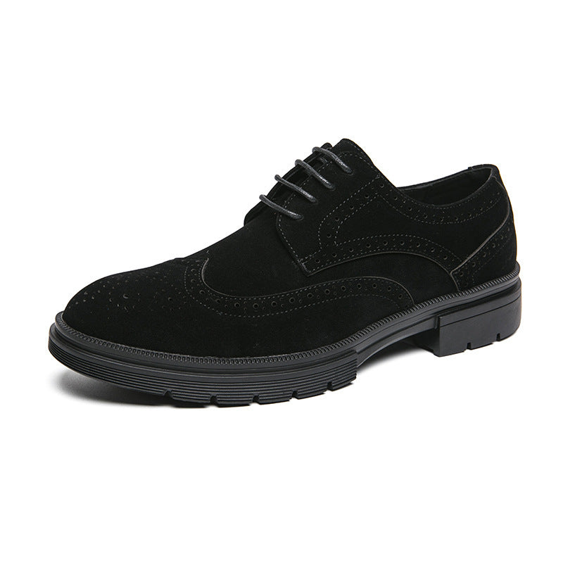 Herren Schnürschuhe Wildleder Elegant Lochmuster