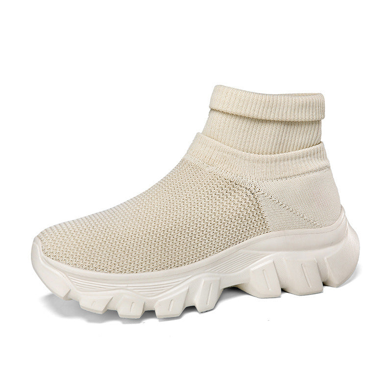 Damen Sneaker Strick Bequem Sportlich