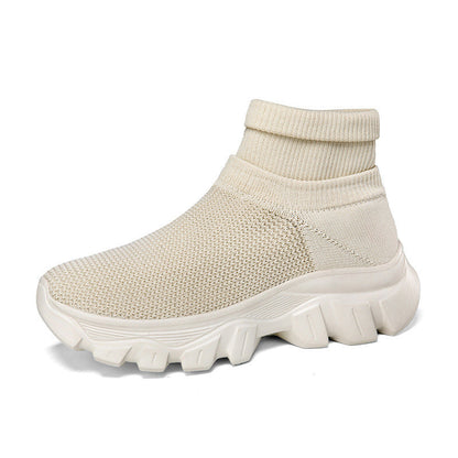 Damen Sneaker Strick Bequem Sportlich