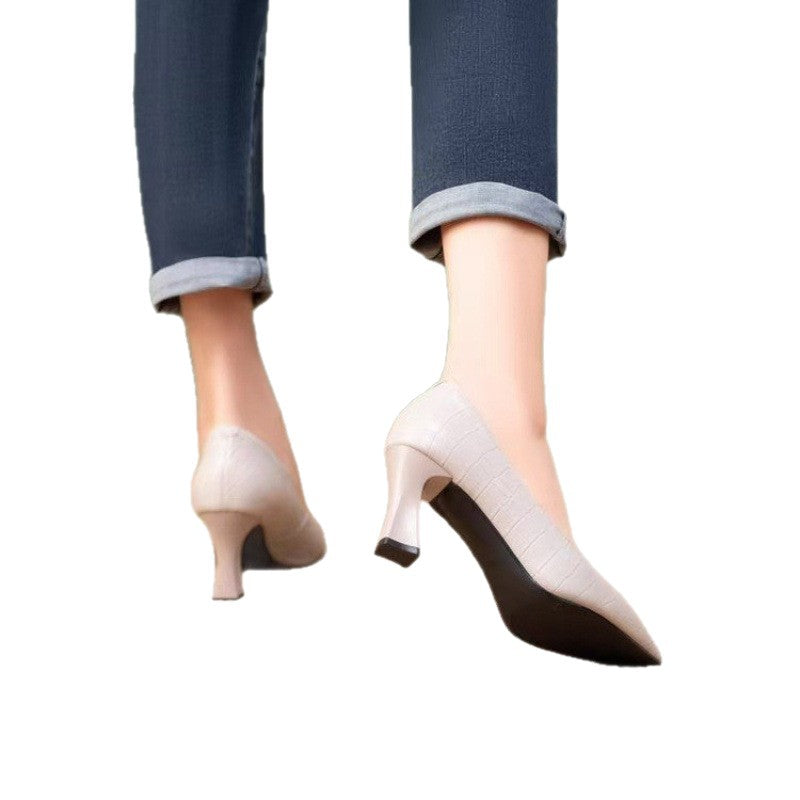 Damen Stilettos Elegante Pumps V-Ausschnitt Hochhackig