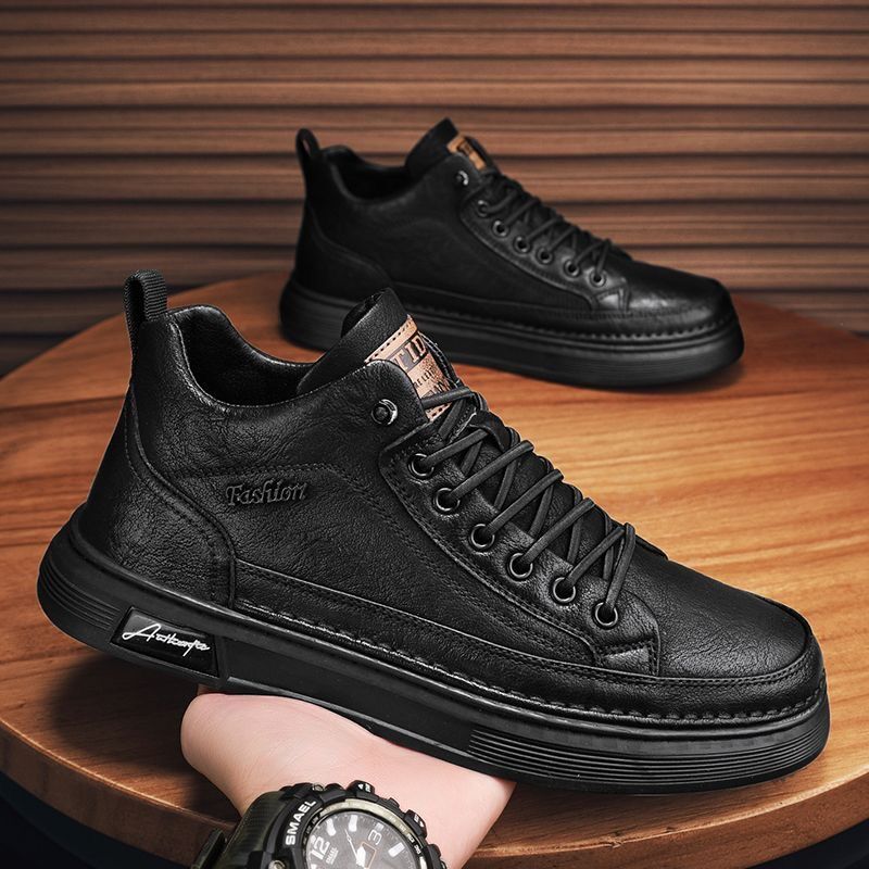 Herren High- Sneaker Leder