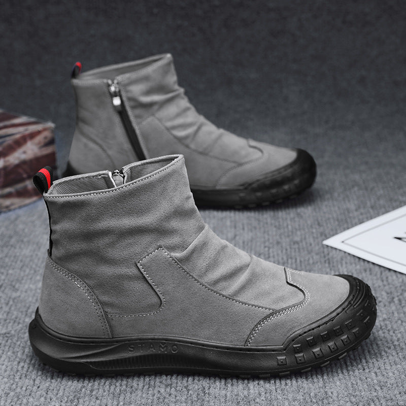 Damen Ankle Boots Elastisch Rutschfest Schwarz - Norvielle