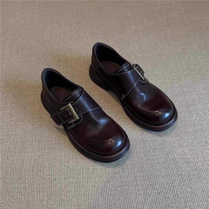 Damen Lederschuhe Weich Schnalle