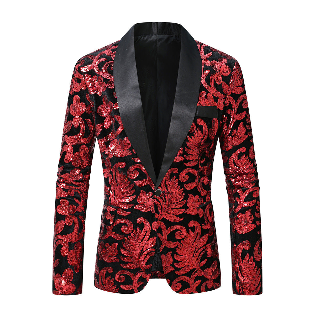 Herren Blazer Paillettenjacke Modern