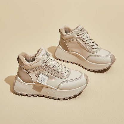Damen Sneaker Warmfutter Rutschfeste Sohle Winter