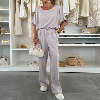 Damen Jumpsuit Weites Bein Elegant Mit Taillenbetonung