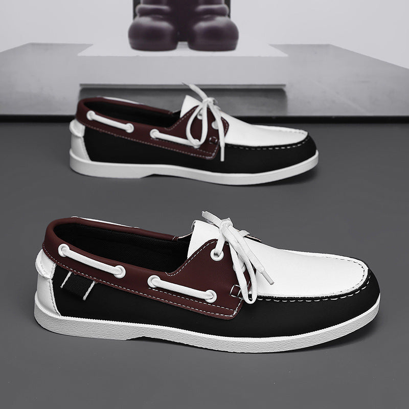Herren Leder-Slipper Maritim Schwarz - Norvielle