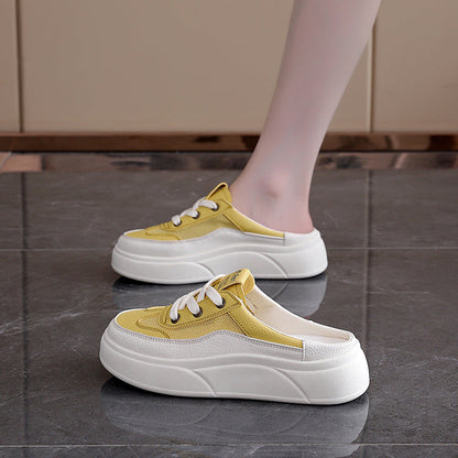 Damen Sneaker Bequem Elastisch Dicke Sohlen