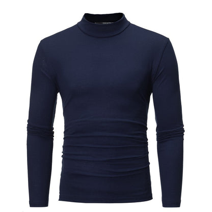 Herren Langarm T-Shirt Modern Slim Fit Kragen