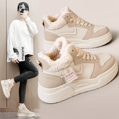 Damen High- Sneaker Sportlich Weiches Innenfutter