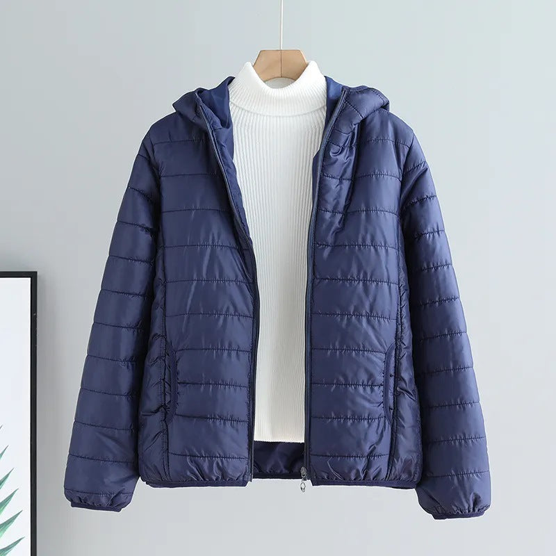 Damen Steppjacke Mit Kapuze Modern