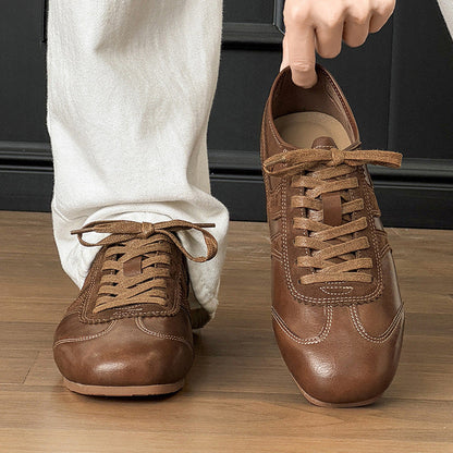 Damen Leder Schnürschuhe Elegante