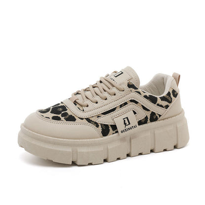 Damen Sneaker Leoparden-Design Chunky Bequem - Norvielle
