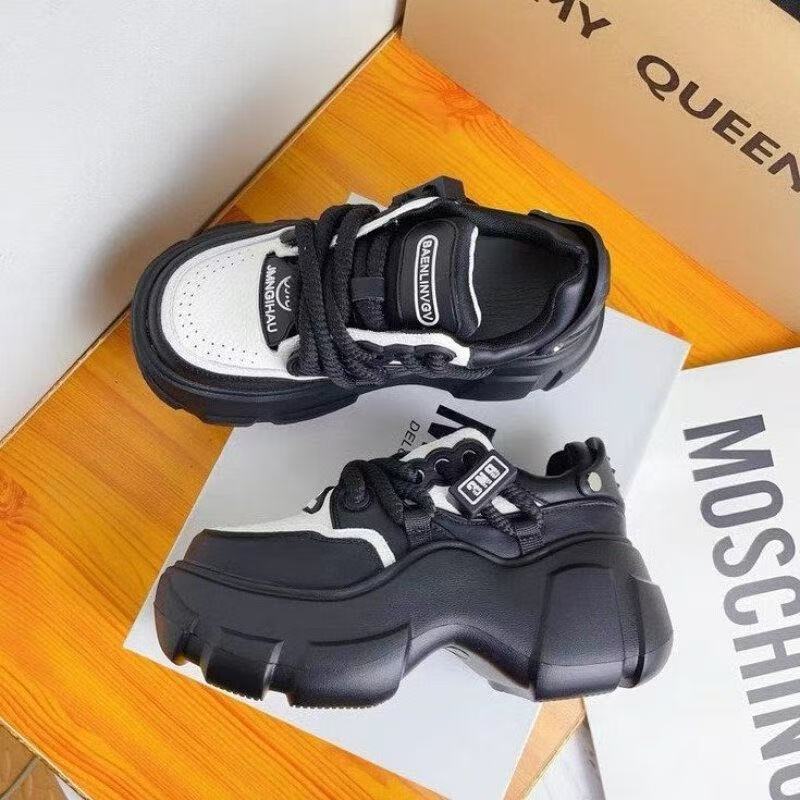 Damen Plateausneaker Modern Stylisch Sneaker Schwarz - Norvielle
