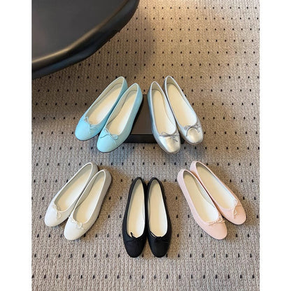 Damen Ballerinas mit Schleifen Detail Komfortabel - Norvielle