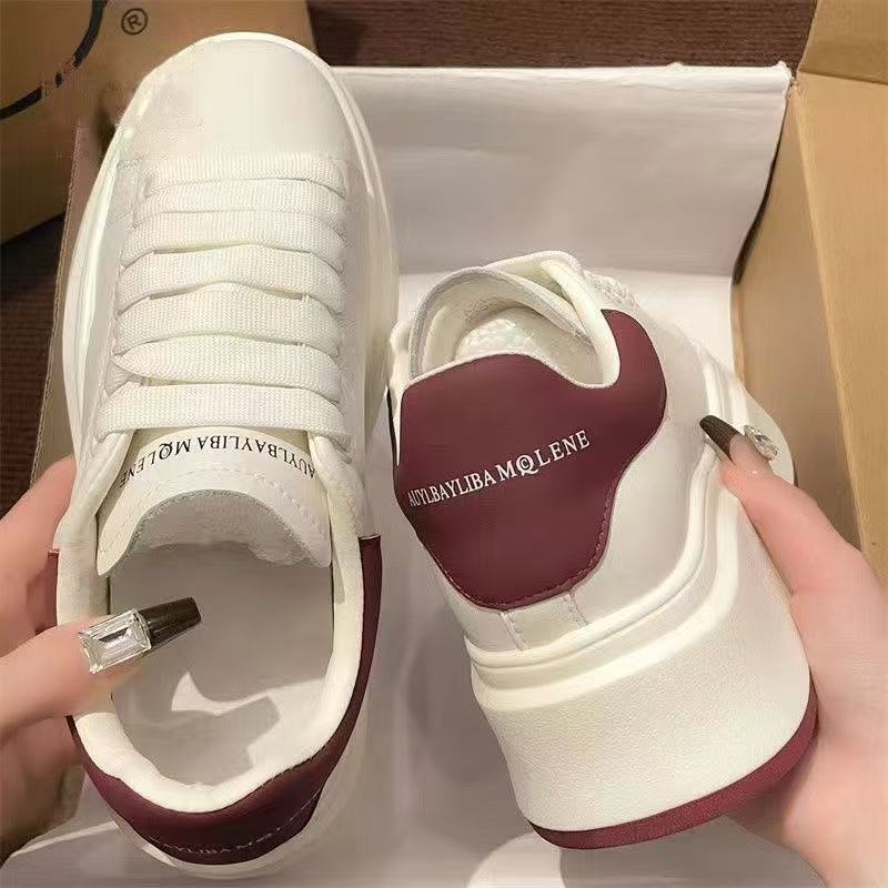 Damen Plateau Sneaker Hoch Weiches Material