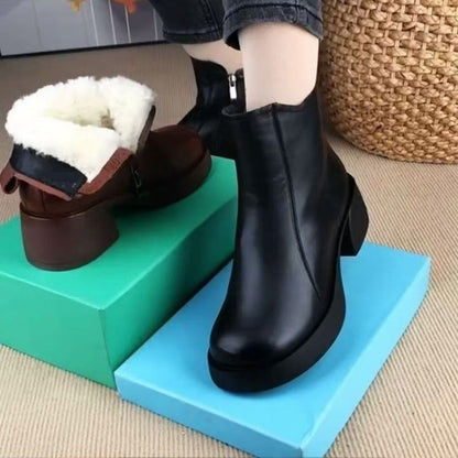 Damen Winterstiefeletten Warm Rutschfest Komfortschuhe