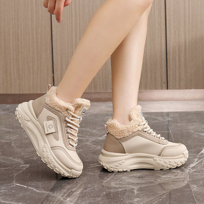 Damen Hochgeschnittene Sneaker Kuscheliges Innenfutter Rutschfeste