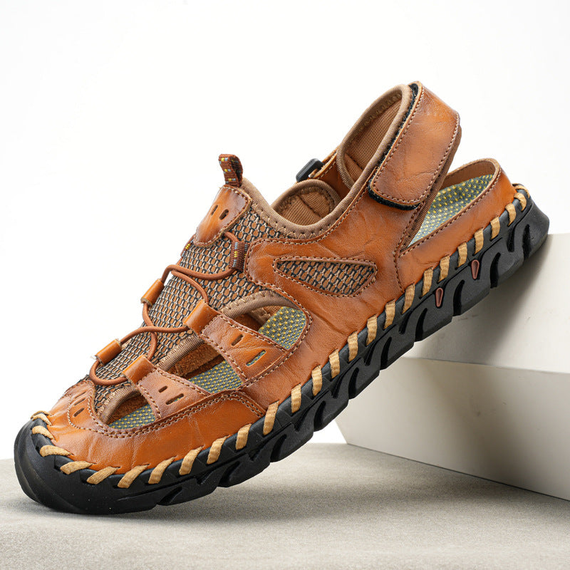 Damen Leder-Sandalen Sportlich Atmungsaktiv Rutschfest - Norvielle