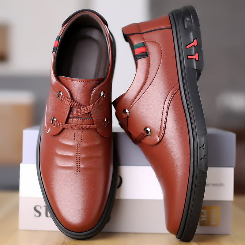 Herren Schnürschuhe Leder Elegante Schwarz - Norvielle