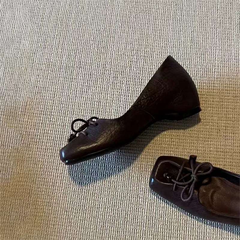 Damen Ballerinas Bequem Flexibel mit Bogen Detail