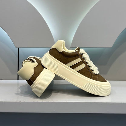 Damen Hochplateau Sneaker Kordelzug e Schuhe