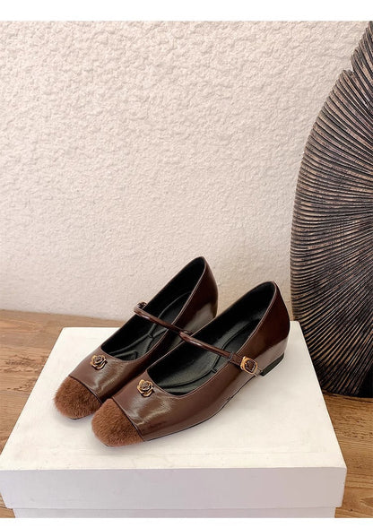 Damen Ballerinas Klassisch Riemenverschluss Blumenmuster