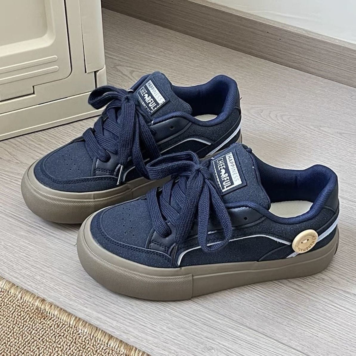 Damen Plateau Sneaker Atmungsaktives Mesh Modisch