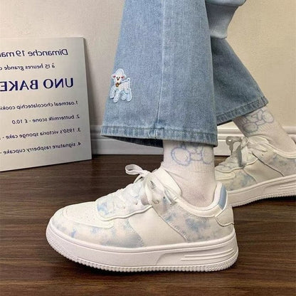 Damen Sneaker Weichsohle Komfort Farbenfroh