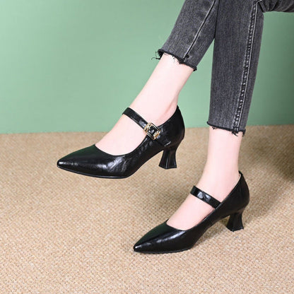Damen Pumps Slingback Hochhackig Leder