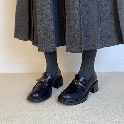 Damen Slipper Eleganter Blockabsatz Riemenverschluss Komfort