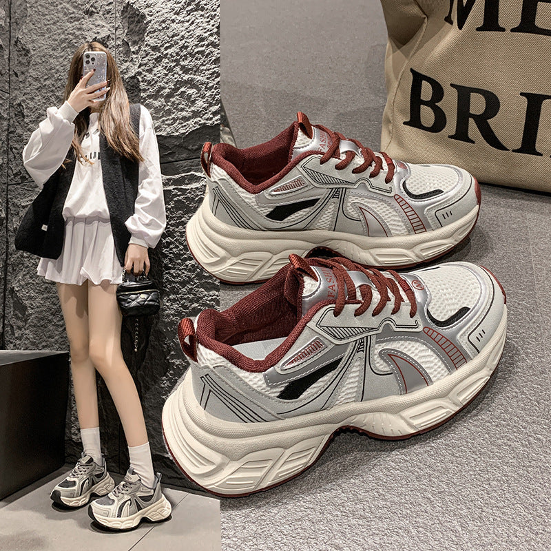 Damen Sneaker Atmungsaktiv Chunky Bequem