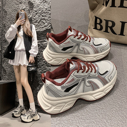 Damen Sneaker Atmungsaktiv Chunky Bequem