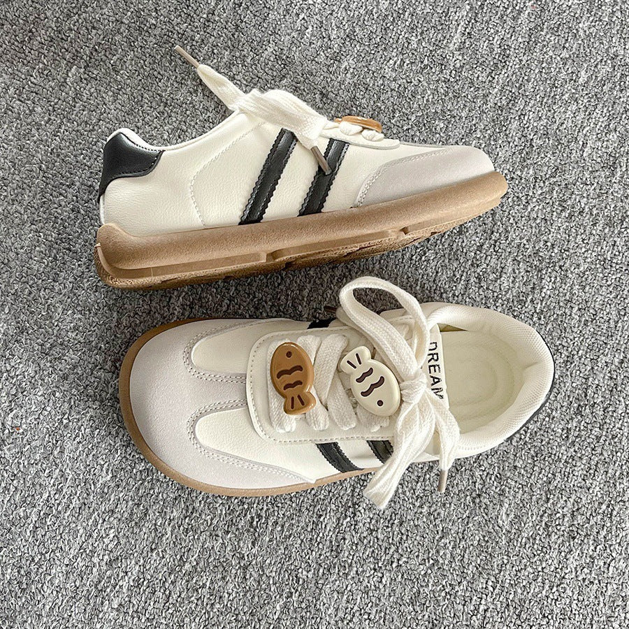 Damen Sneaker Sportlich Mit Kindermotiven Klettverschluss