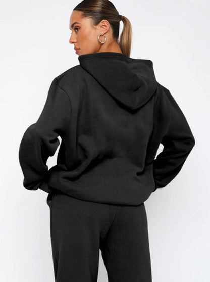 Damen Hoodie Set Oversized Jogger Bequem