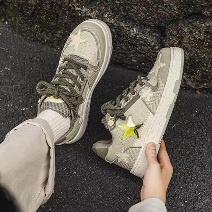 Damen Sneaker Rutschfest mit Sternenapplikation