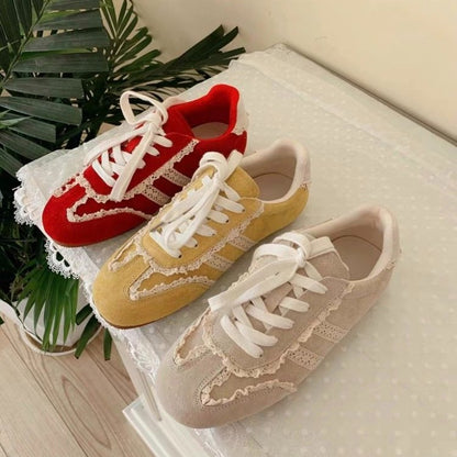 Damen Sneaker Spitze Komfortabel Modern