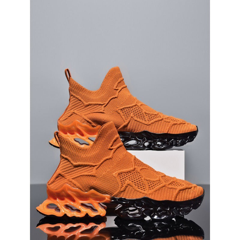 Damen Sneaker Strick Rutschfest Komfortabel