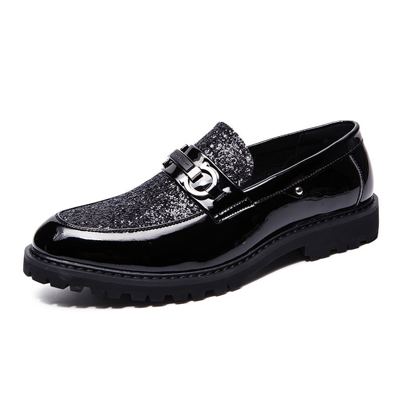 Damen Mokassins Glitzer Schuhe Elegant