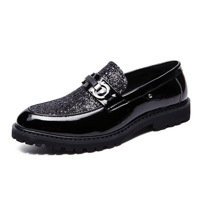 Damen Mokassins Glitzer Schuhe Elegant