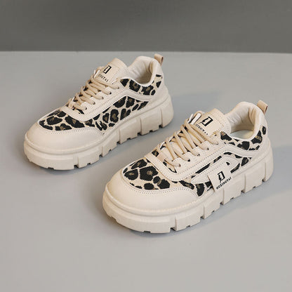 Damen Sneaker Leoparden-Design Chunky Bequem