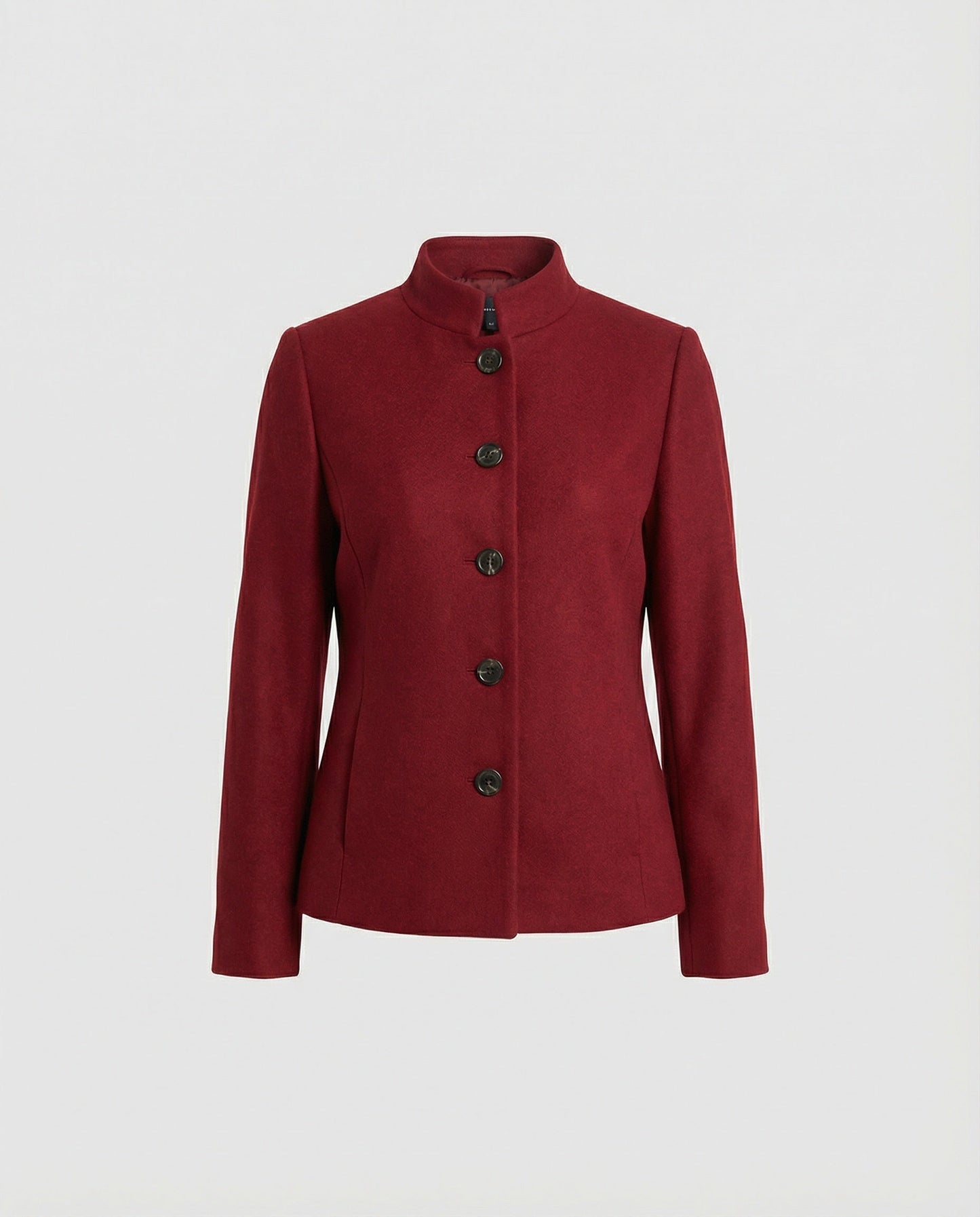 Herren Blazer Rot Stehkragen Modern
