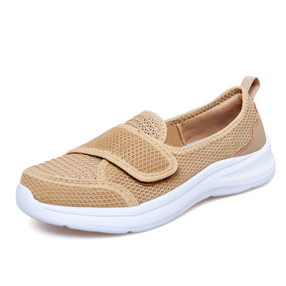 Damen Sneaker Atmungsaktiv Slip-On Klettverschluss